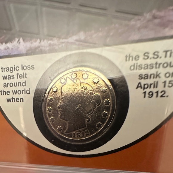 S.S. TITANIC “A Ship to Remember” Commemorative 1912 Coin Liberty Nickel - Picture 6 of 8